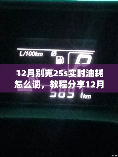 12月别克25s实时油耗调整教程,轻松掌握油耗调整指南