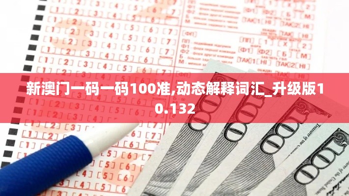 新澳门一码一码100准,动态解释词汇_升级版10.132