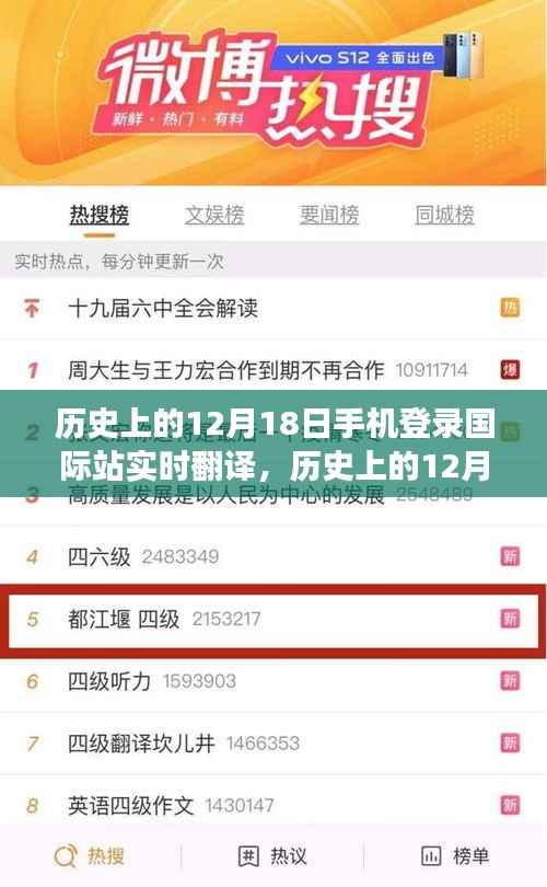 手机登录国际站实时翻译之旅,历史上的12月18日回顾与实时翻译之旅纪实