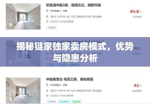 揭秘链家独家卖房模式,优势与隐患分析