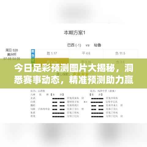 今日足彩预测图片大揭秘,洞悉赛事动态,精准预测助力赢球!