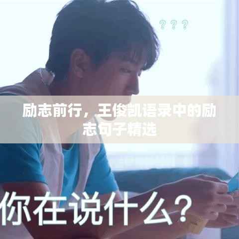 励志前行，王俊凯语录中的励志句子精选